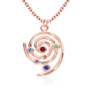 Cute Solar System Shaped Silver Necklace SPE-5238